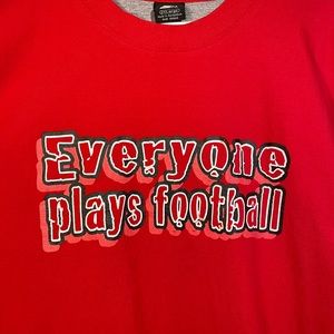 Red Ohio State “everyone plays football” Starter T-Shirt 2XL